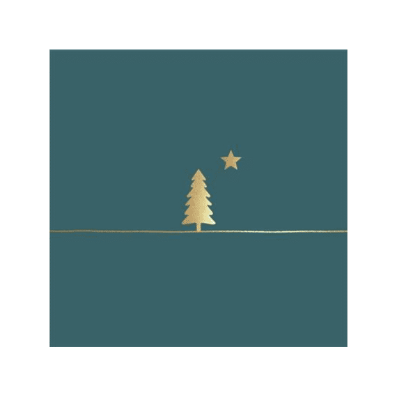 PPD Servetten 33cm 20stuks Pure Gold Tree Forest