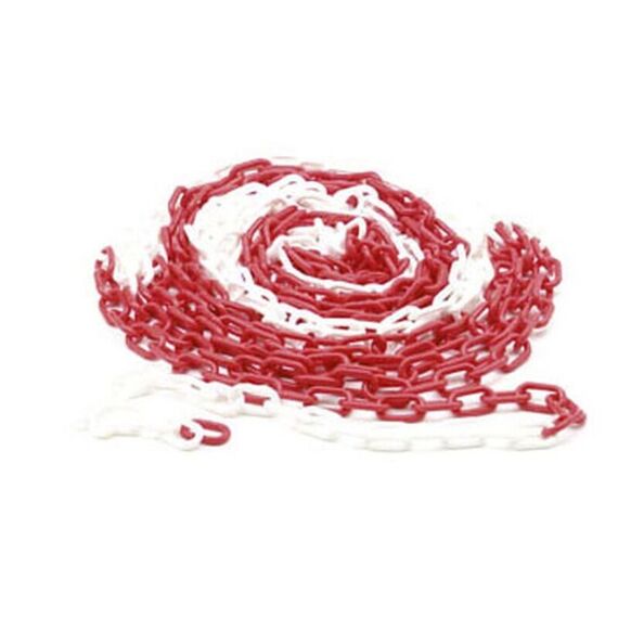 Rood/witte ketting 10m