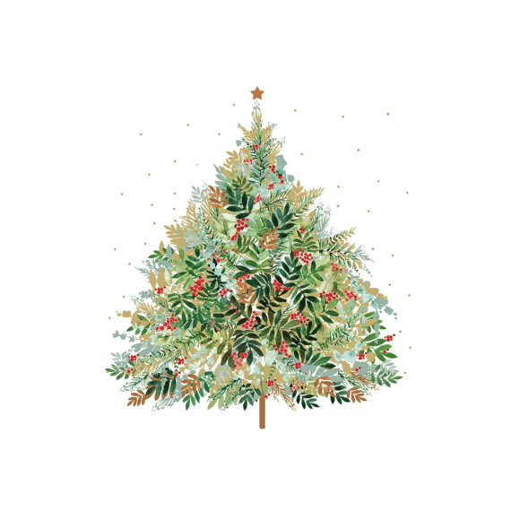 PPD Servetten 25cm 20stuks Christmas Hill Tree