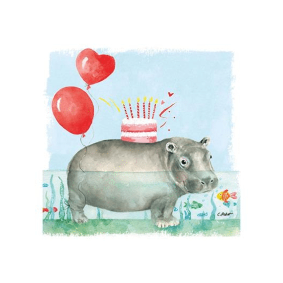 PPD Servetten 33cm 20stuks Happy Hippo