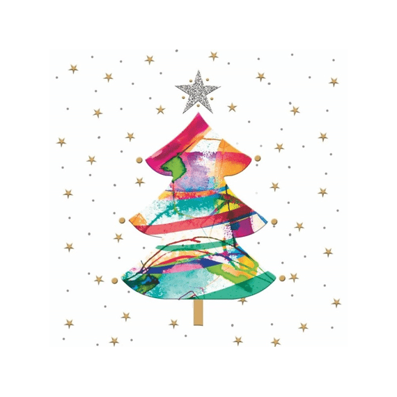 PPD Servetten 25cm 20stuks Glitter Tree