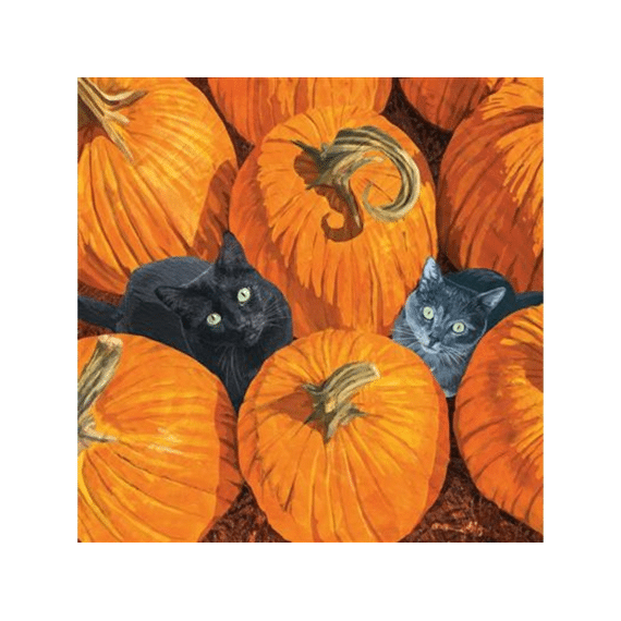 PPD Servetten 33cm 20stuks Pumpkin Patch Cats