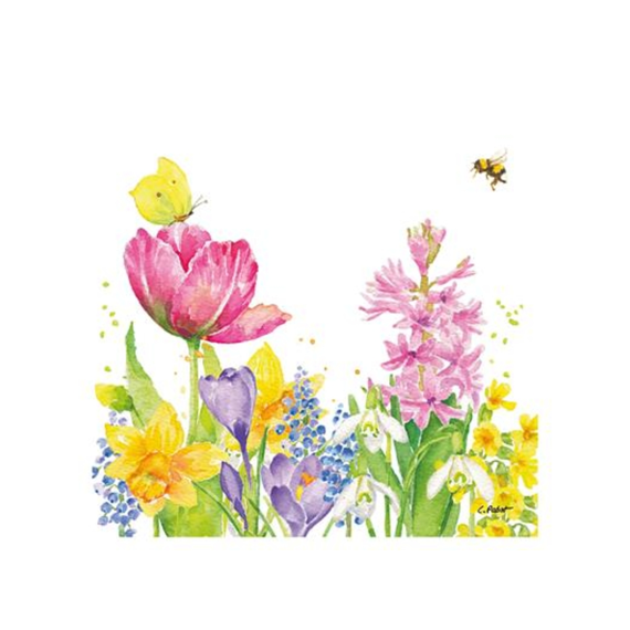 PPD Servetten 33cm 20stuks Butterfly and Bee