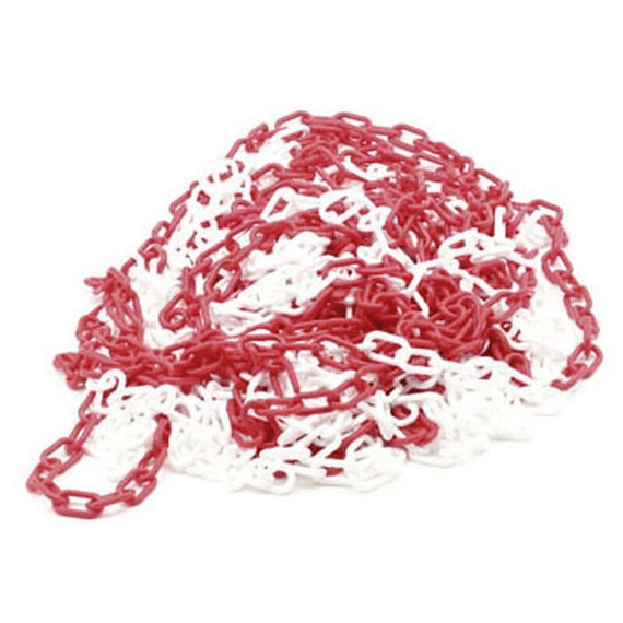 Rood/witte ketting 25m