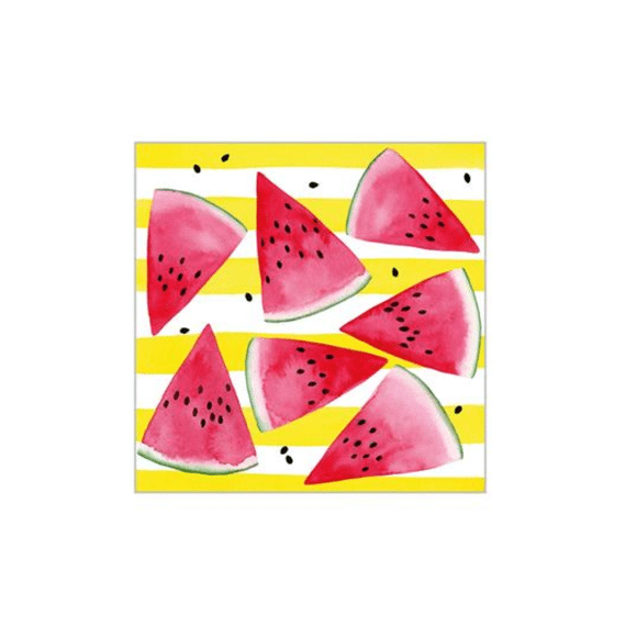 PPD Servetten 25cm 20stuks Melon and Stripes