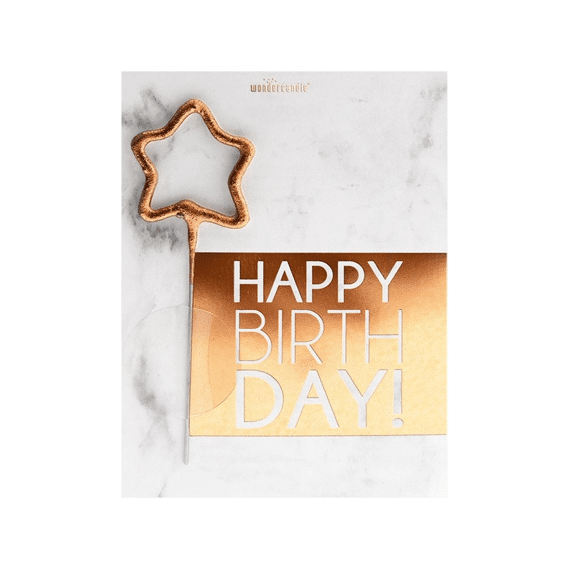 Wondercandle Mini Wondercard Happy Birthday Marble