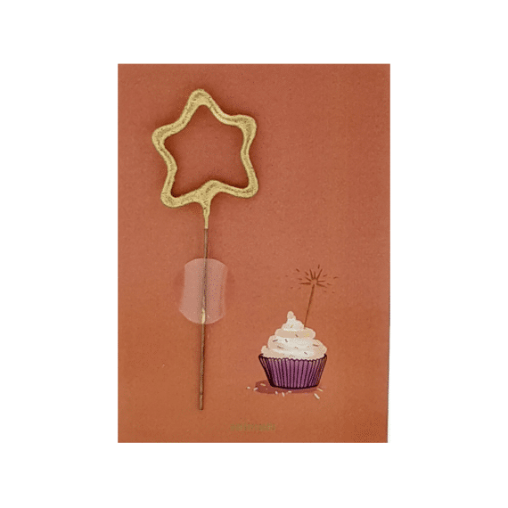 Wondercandle Mini Wondercard CupCake Celebration Orange