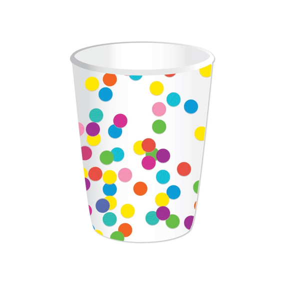 Bekers Confetti 25cl 8st karton