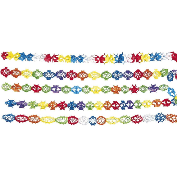 Guirlande papier gekleurd 6m Assortiment Prijs Per Stuk