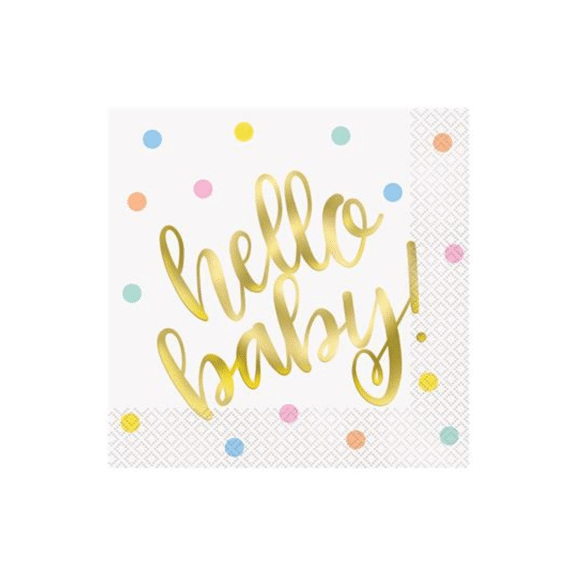 Servetten Hello Baby 16st 33x33cm