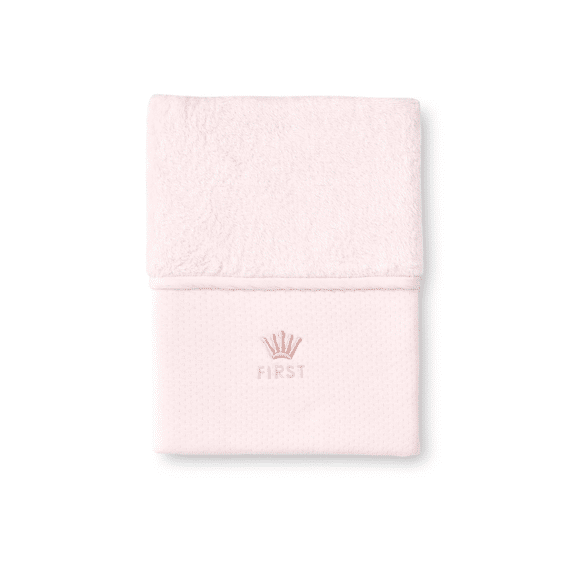 First Deken Wieg Teddy 68x95 Lio Blush Pink