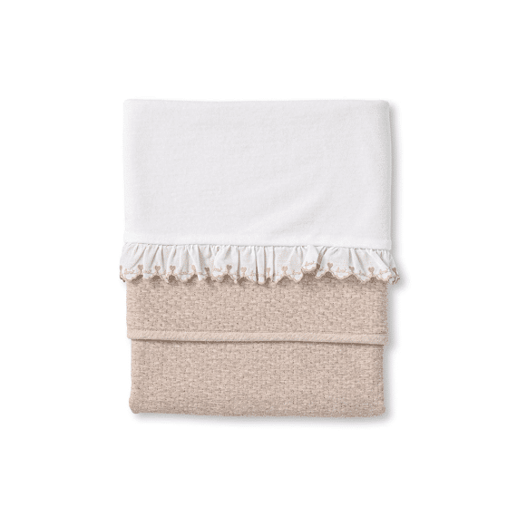First Deken Wieg Jersey 75x100 Liz Ethnic White