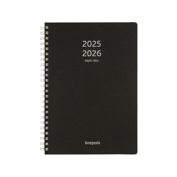 Brepols Agenda Week Polyprop Zwart