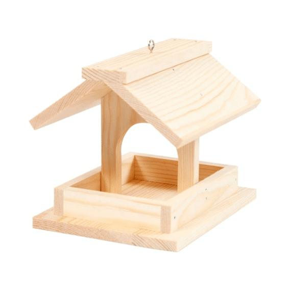 Knutselset Vogelvoederhuis Licht Hout 14,5x11,5x12,5cm