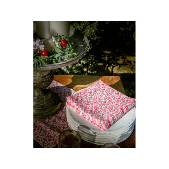 Françoise Paviot Servet 40x40cm 20stuks Liberty Rose