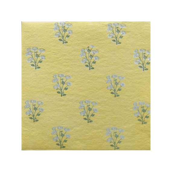 Françoise Paviot Servet 40x40cm 20stuks Prairie Jaune