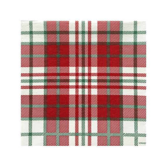 Françoise Paviot Servet 40x40cm 20stuks Ecossais Vert