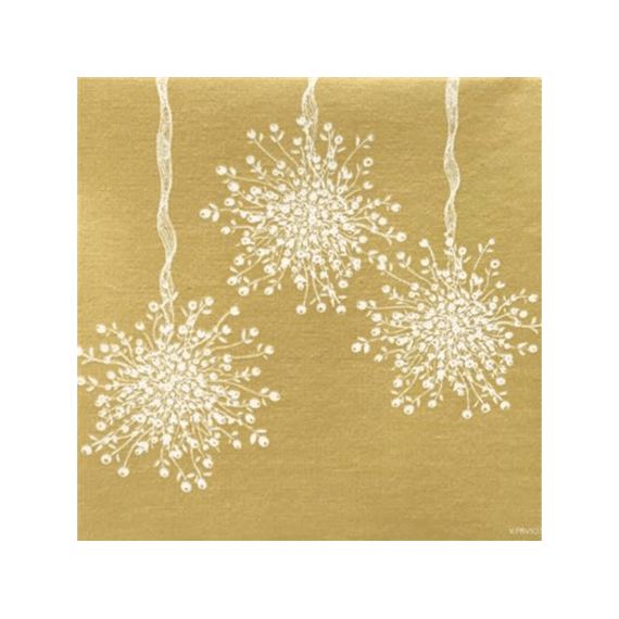 Françoise Paviot Servet 40x40cm 20stuks Boule de Gui Or