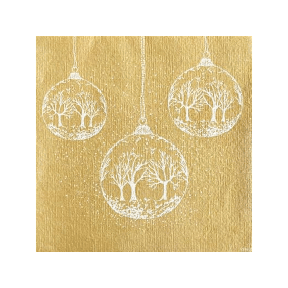 Françoise Paviot Servet 40x40cm 20stuks Boule Or Argent