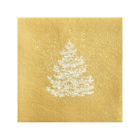 Françoise Paviot Servet 40x40cm 20stuks Sapin Roi de Forets Or