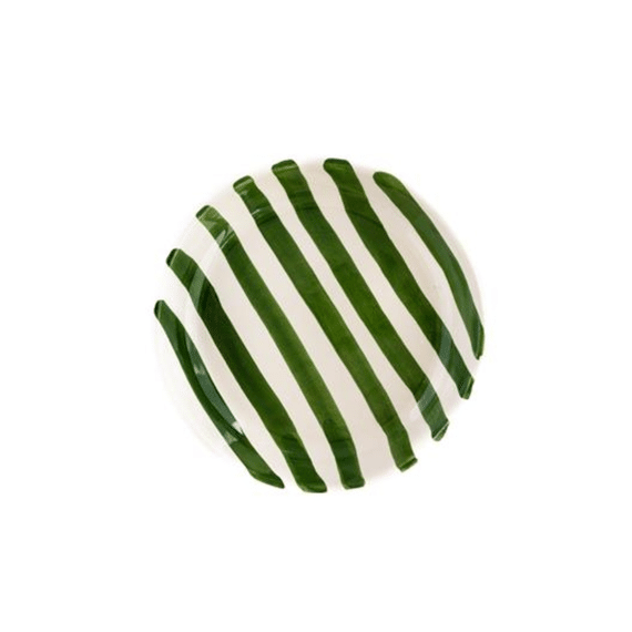 Val Pottery Diep Bord Festive Fusilli Wit Groen 22cm