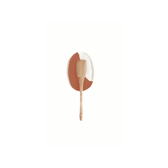 Val Pottery Sluggish Spoon Lepelhouder 17,5x11cm Wit Oranje