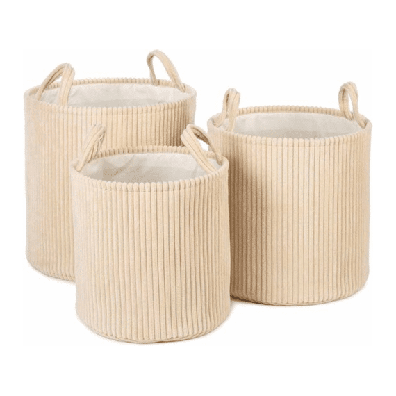 Kidsdepot Opbergmand Ebby 3st Off White