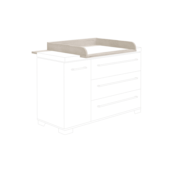 Paidi Kira Commode Vergroter Breed Oak Nautik (Grijs)