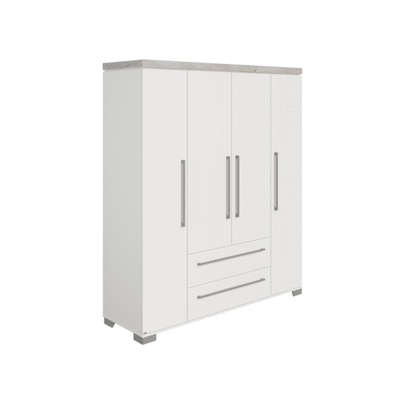 Paidi Kira Kast 4 Deuren Oak Nautik (Grijs)