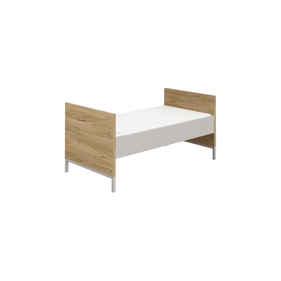 Paidi Benne Ombouwzijden Bed 70x140 Kiezelgrijs-Eik