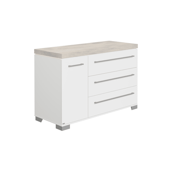Paidi Kira Commode 3 Laden, 1 Deur Large Oak Nautik (Grijs)