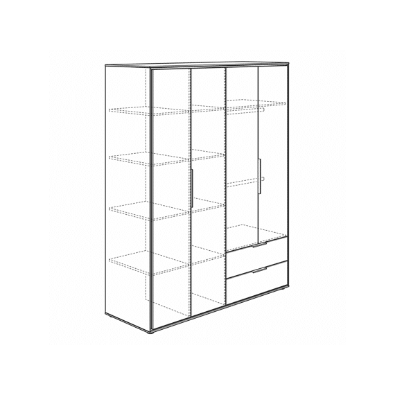 Paidi Lieven Kast 4 Deuren, 2 Laden