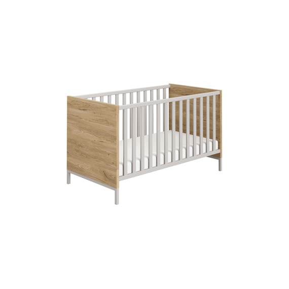 Paidi Benne Bed 70x140 cm Kiezelgrijs -Eik