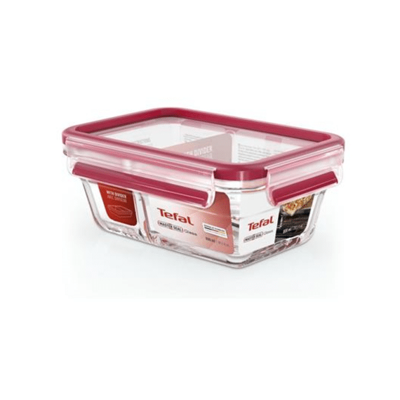 Tefal Clip and Close Glass Bewaardoos Rechthoekig 0,8L 19,7x13,6x0,8cm