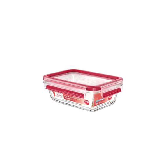 Tefal Clip and Close Glass Bewaardoos Rechthoekig 0,7L 19,7x13,6x0,7cm