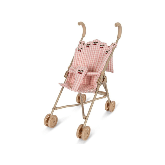 Konges Slojd Toys Plooibuggy voor poppen Powder Pink Check