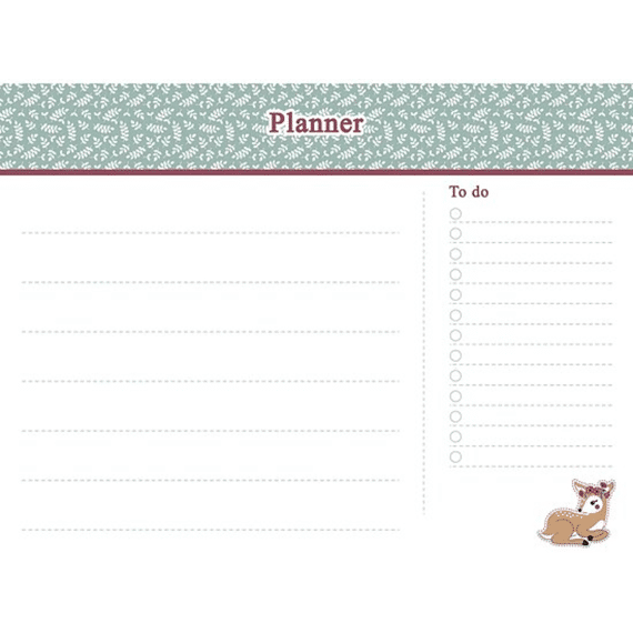 Bureauonderlegger-planner Sweet Friend 40x30cm