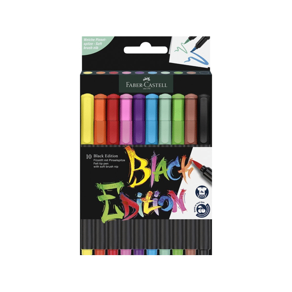 Brushpen Black Edition 10st