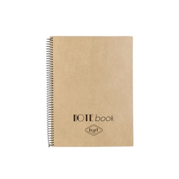 Spiraalboek Hardcover A4 Gelijnd Kraft