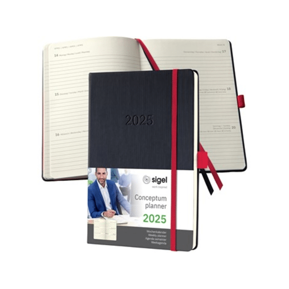 Ktc Agenda Week Conceptum A5 Zwart Rood