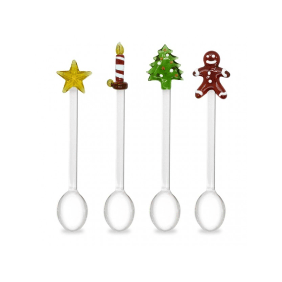 WD Lifestyle Theelepels 4st Kerstfiguur