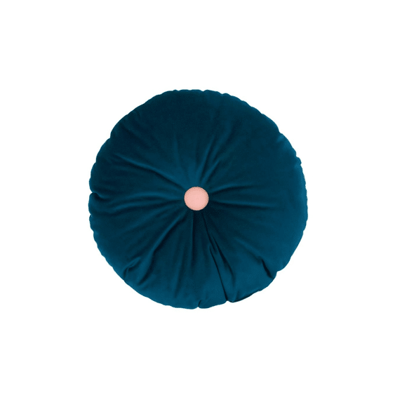 Nobodinoz Kussen Rond Eco-Velvet Night Blue