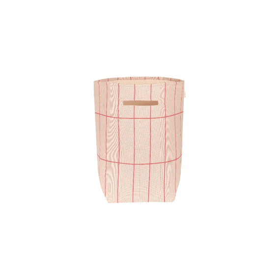 Nobodinoz Opbergmand Vibes Large Pink Red Grid