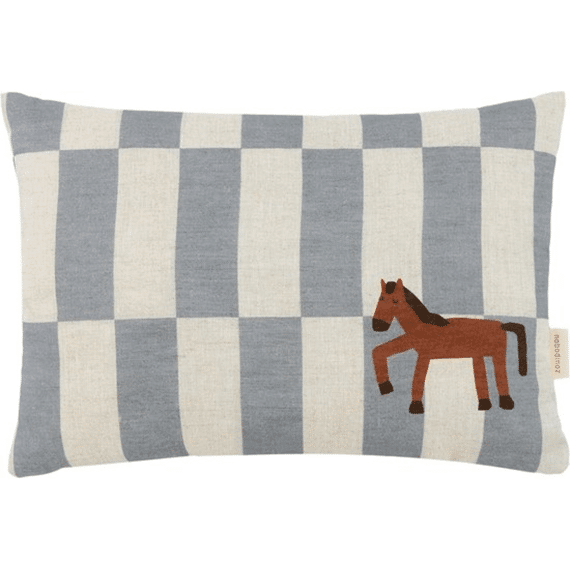 Nobodinoz Kussen Rechthoekig Vibes S Blue Tiles Horse