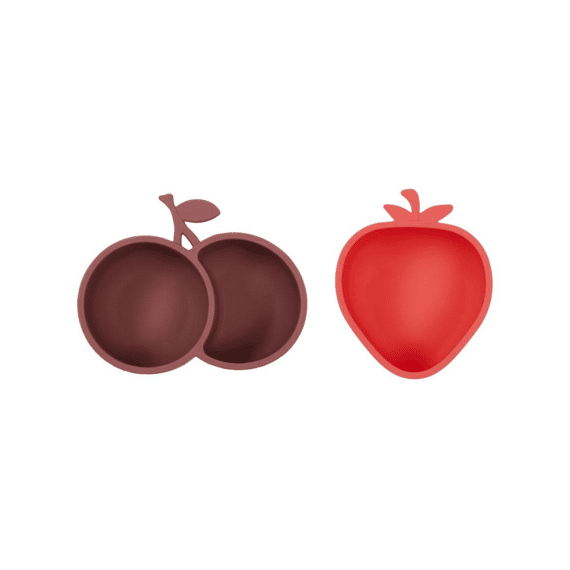Oyoy Snack Bowl Yummy Strawberry & Cherry Cherry Red Nutmeg