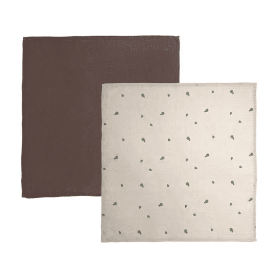 Oyoy Tetradoeken Yummy 2-pack 70x70 Brown Clay