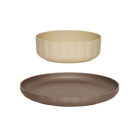 Oyoy Plate & Bowl Pullo Taupe Vanilla