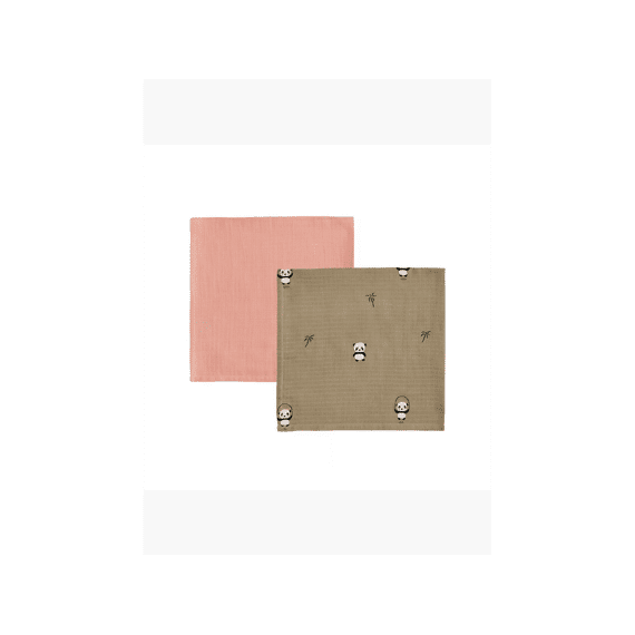 Oyoy Tetradoeken Panda 2-pack 70x70 Kahki Rose