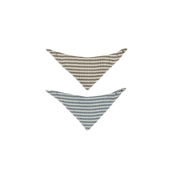 Oyoy Slab Striped 2-pack Blue Brown