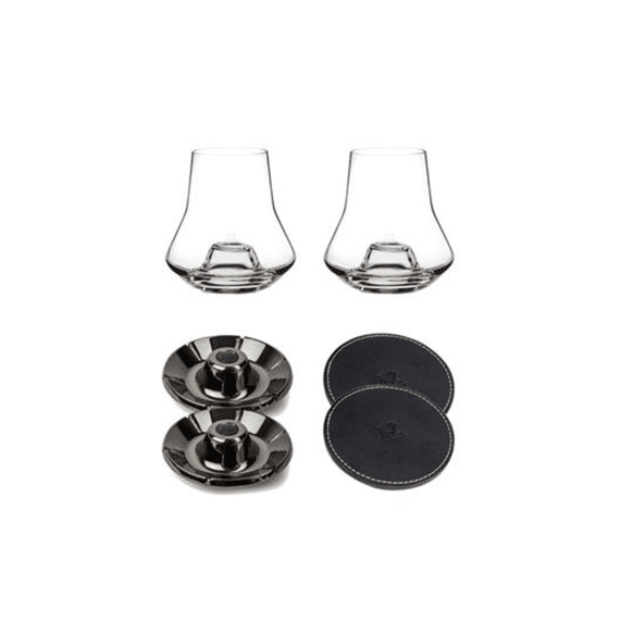 Peugeot Whisky Geschenkset 6-delig 2 Glazen Koelelementen Onderzetters